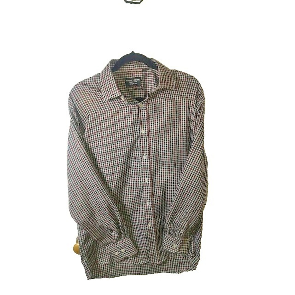 Alberto Cardinali Shirt  34/35 Blue Check Easy Care Classic‎ Fit